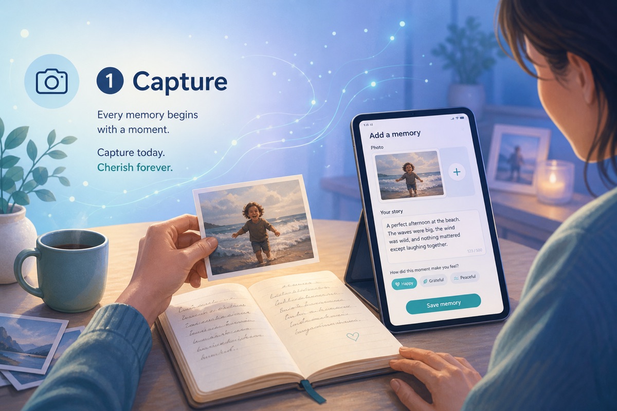 Capture a memory—photo and a few lines